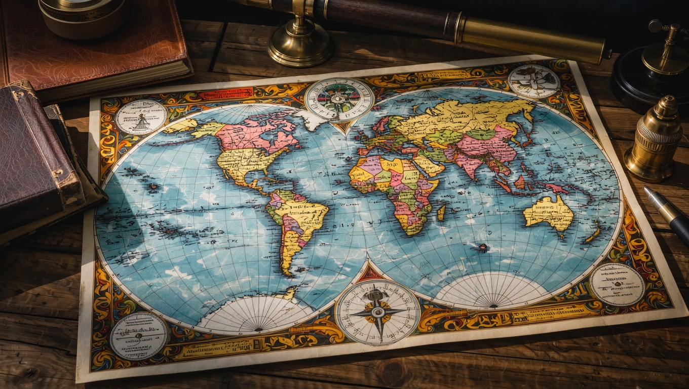Free Antique World Map Image - Map, Antique, Vintage | Download at ...