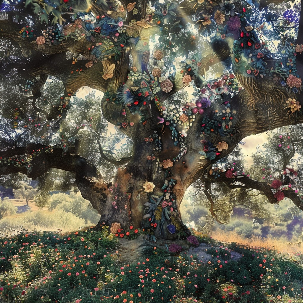 Free Enchanted Floral Tree Photo - Tree, Flowers, Mystical | Download ...