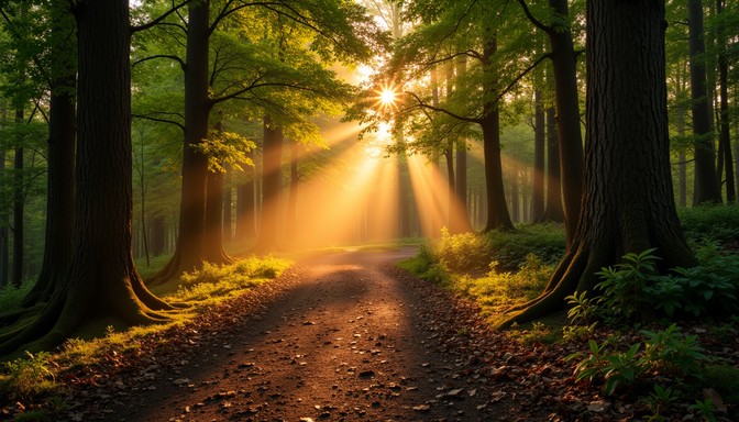 Free Enchanted Forest Path Image - Forest, Path, Sunlight | Download at ...