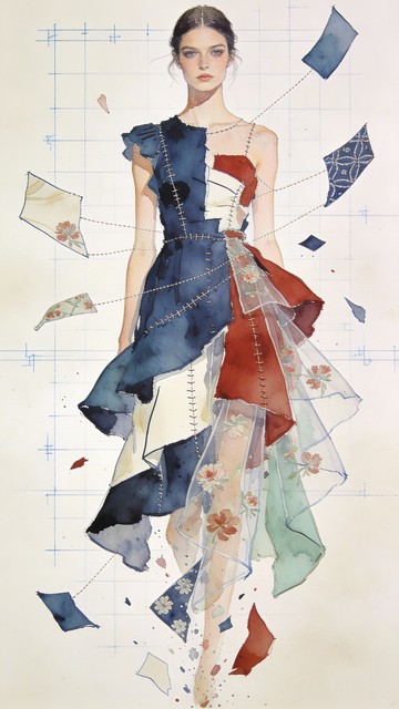 Pattern Deconstructed Free Deconstructed Fashion Dream Image - Watercolor, Fashion ...