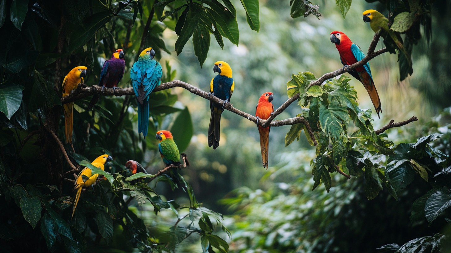 Free Colorful parrots perching Image - Parrots, Colorful, Perching ...