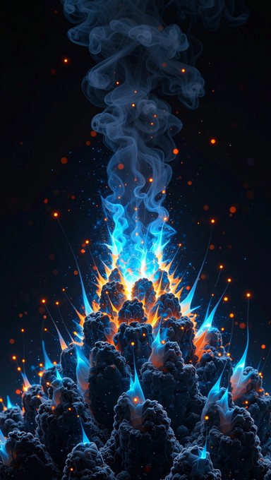 Free Blue Fire Rising Image - Energy, Explosion, Burst | Download at ...