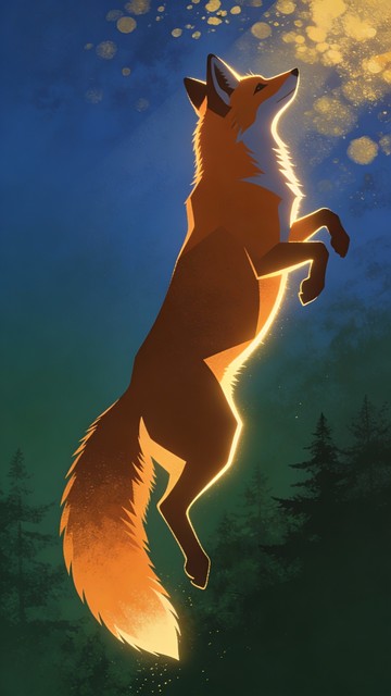 Free Glowing Fox Silhouette Image - Fox, Silhouette, Wildlife ...