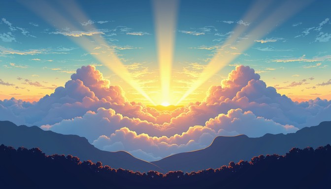 Free Radiant Pixel Sun Image - Sun, Pixel, Clouds | Download at StockCake