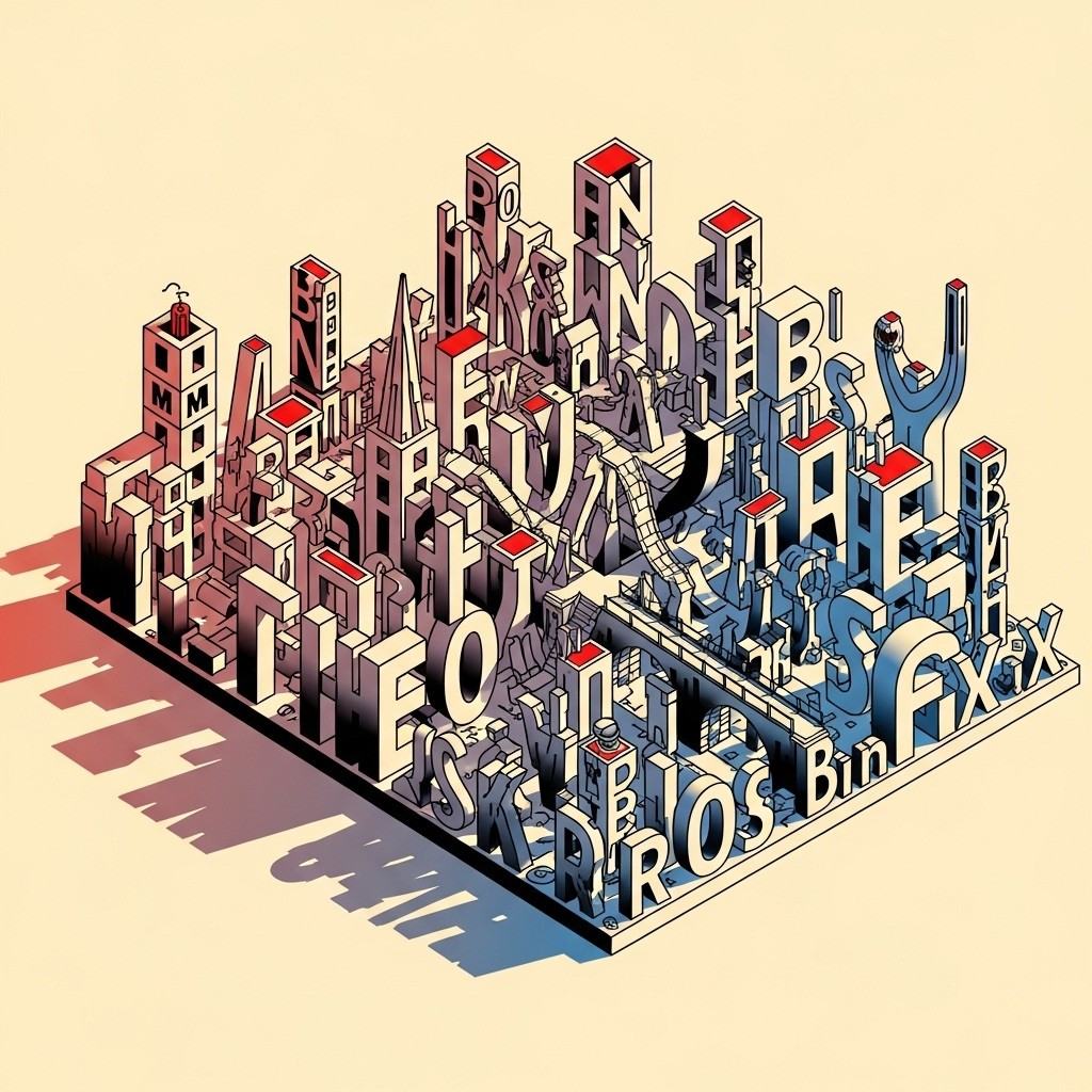 Free Typography Becomes Architecture Image - Typography, Isometric ...