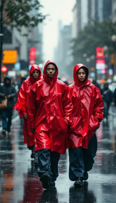 Red Raing Free Red Coat Rain Image - Woman, Red, Rain | Download at StockCake