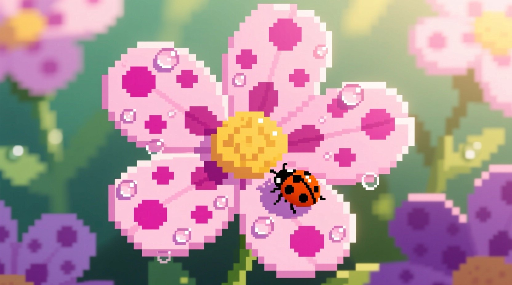 Free Pixelated Spotted Bloom Image - Pixelart, Flower, Spotted ...