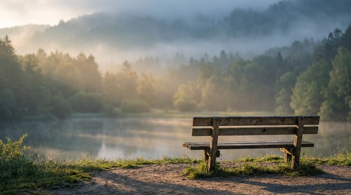 Solitude Setting Bench Free Peaceful Morning Solitude Image - Bench, Solitude, Peaceful ...