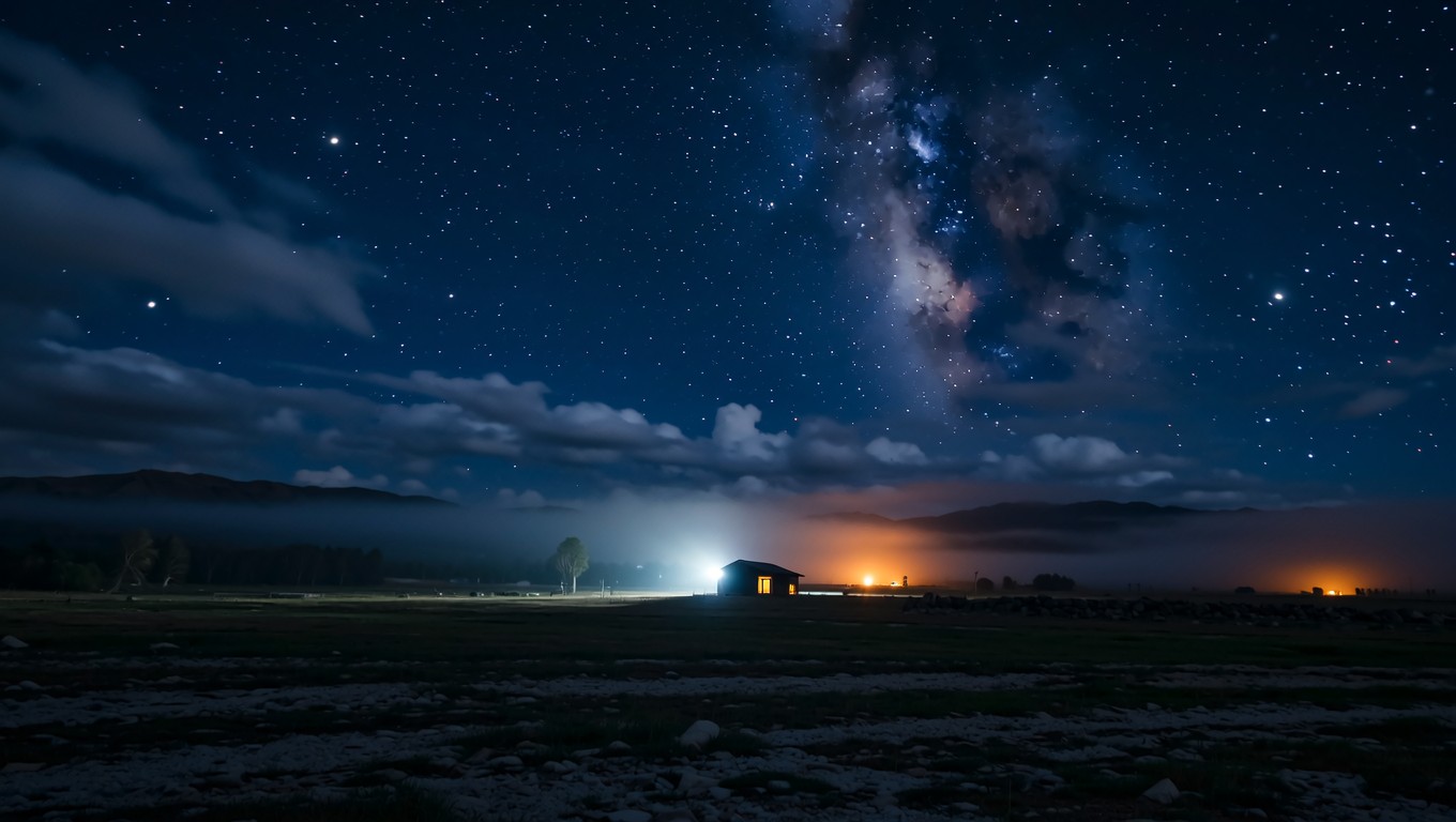 Free Starlit Rural Night Image - Stars, Night, Galaxy | Download at ...