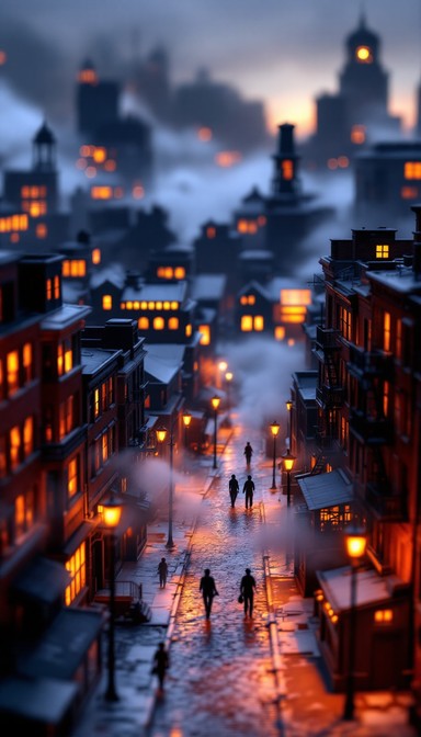Free Twilight City Miniature Image - Cityscape, Twilight, Isometric ...