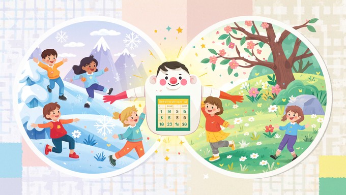 Free Seasons Change Magically Image - Illustration, Children, Calendar ...