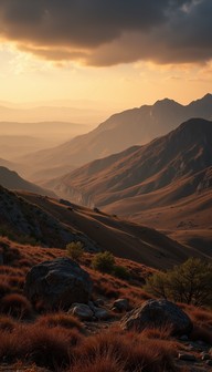 Free Golden Mountain Valley Image - Mountains, Sunset, Valley ...