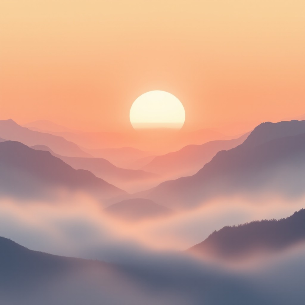 Free Misty Mountain Dawn Image - Sunrise, Mountains, Mist | Download at ...
