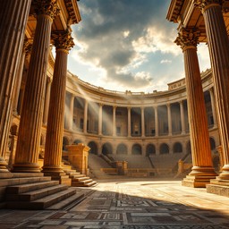 Roman Arena Column Free Sunlit Roman Columns Image - Amphitheater, Roman, Classical ...