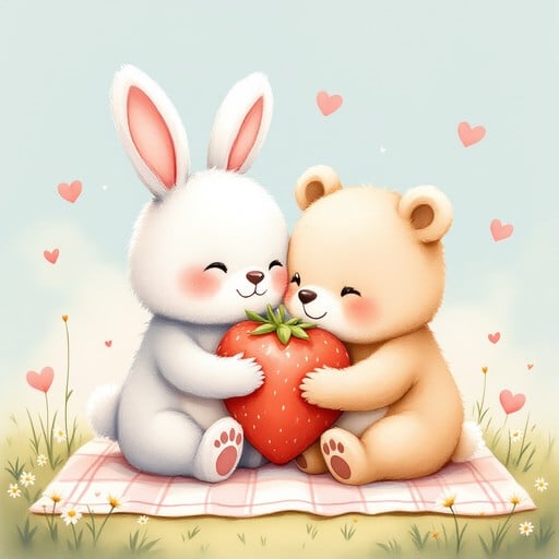Free Sweet Friendship Moment Image Bunny Bear Friendship Download free-sweet-friendship-moment-image-bunny-bear-friendship-download