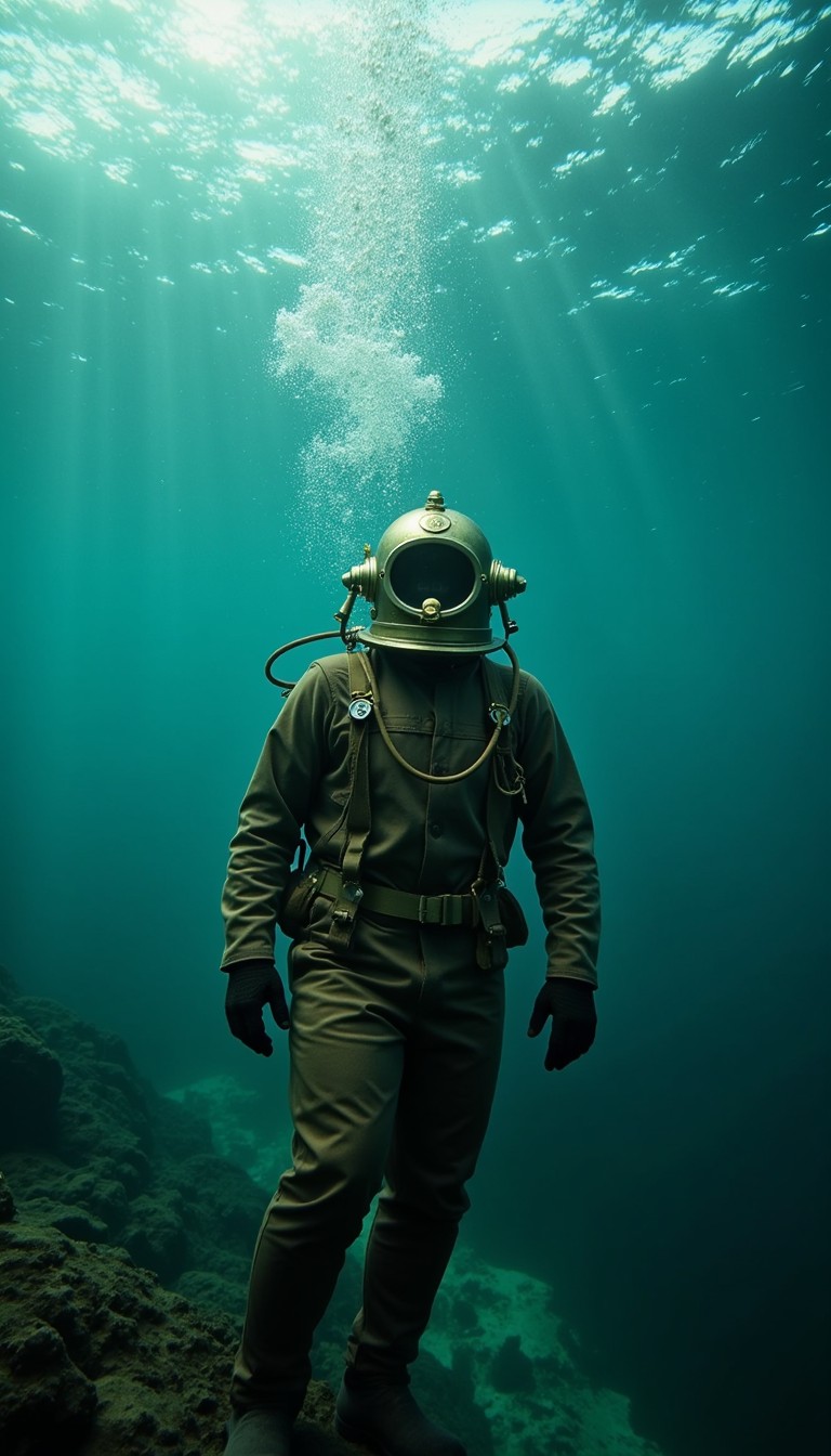 Free Deep Sea Pioneer Image - Underwater, Diver, Vintage | Download at ...