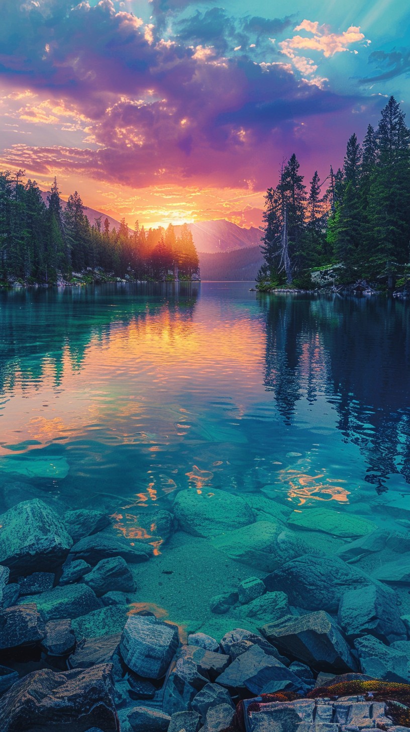 Free Sunset Lake View Image - Sunset, Lake, Nature | Download at StockCake