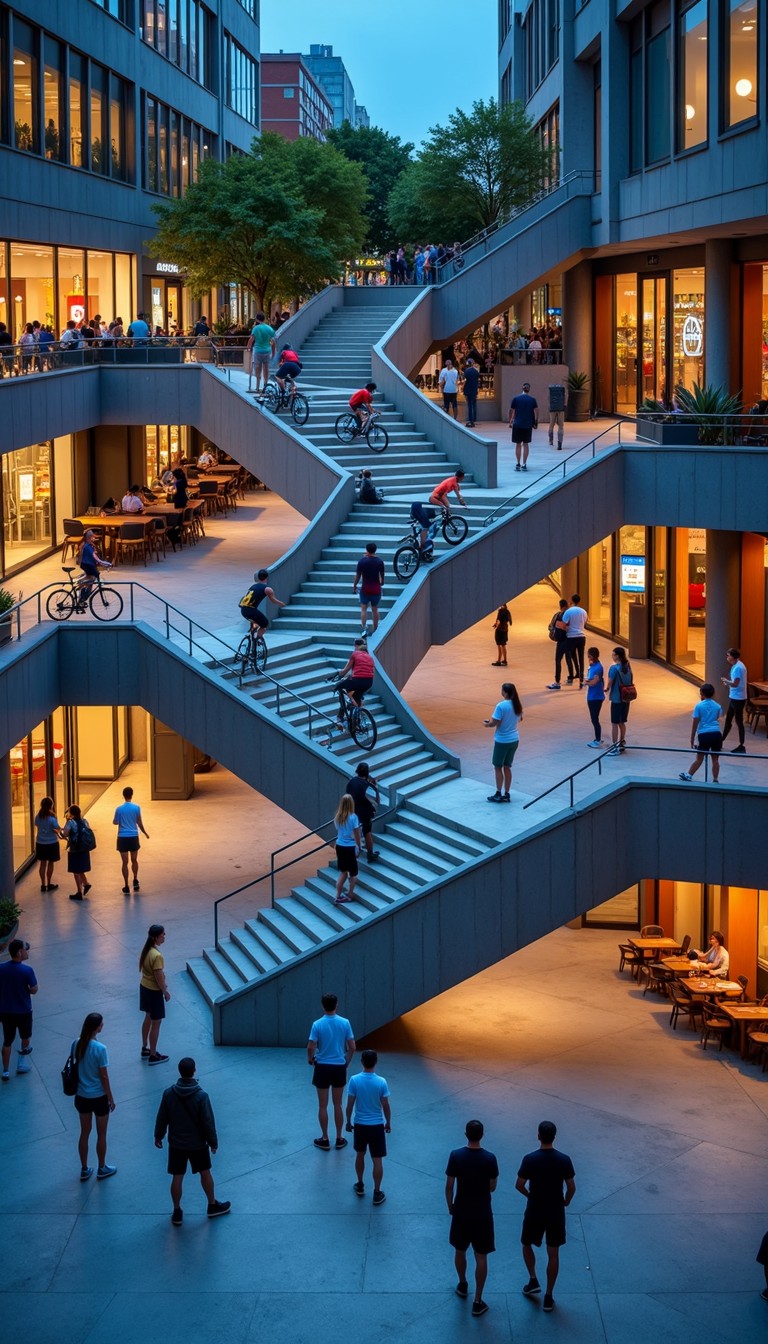 Free Cascading Urban Staircases Image - Architecture, Staircases, Plaza ...