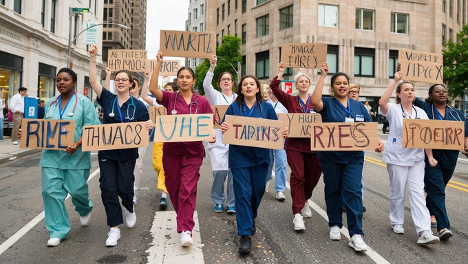Download Healthcare Workers Unite Image - Protest, Nurses, Healthcare ...