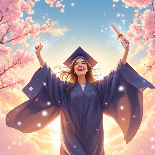 Triumphant Graduate Free Graduate's Magical Moment Image - Graduation, Anime, Sunset ...