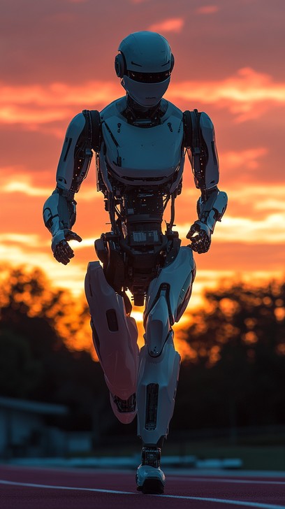 Free Robot Sunset Run Image - Robot, Sunset, Jogging | Download at ...