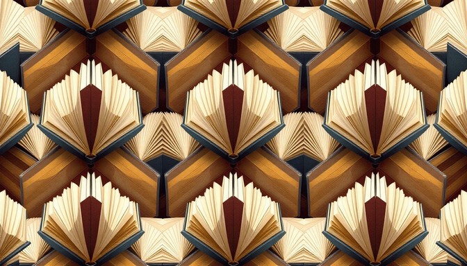 Free Geometric Book Pattern Image - Geometric, Pattern, Books ...