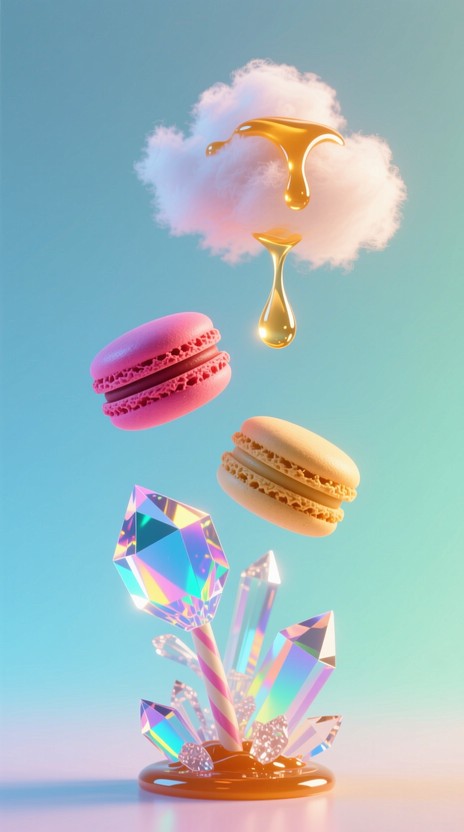 Free Floating Sweet Dreams Image - Fantasy, Sweets, Macarons | Download ...