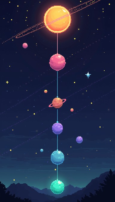 Free Cosmic Pixel Mobile Image | Download at StockCake