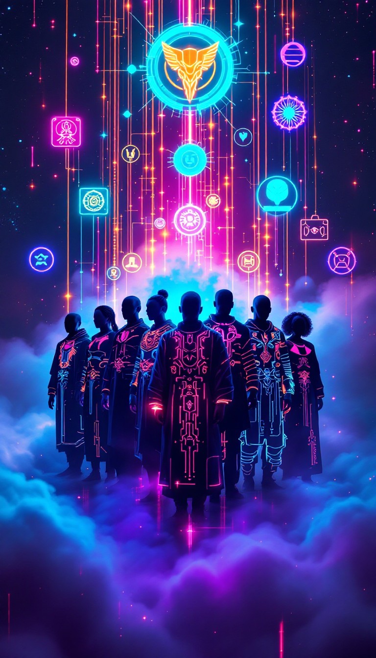 Free Futuristic Wisdom Rising Image - Cyberpunk, Leaders, Neon ...