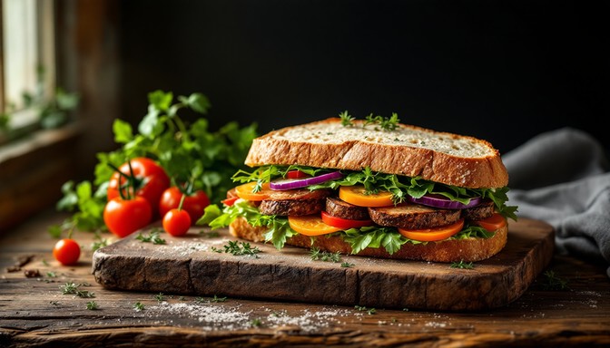 Rustic Sandwhich Recipe Free Rustic Veggie Sandwich Image | Download at StockCake
