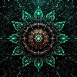 Free Matrix Gothic Mandala Image - Gothic, Cyberpunk, Mandala ...