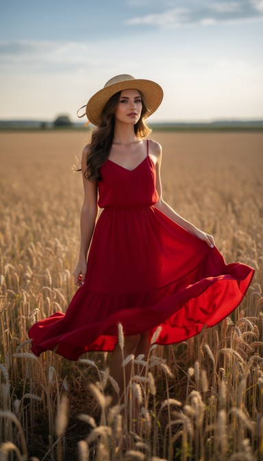 Free Red Dress Dreams Image - Woman, Dress, Red | Download at StockCake