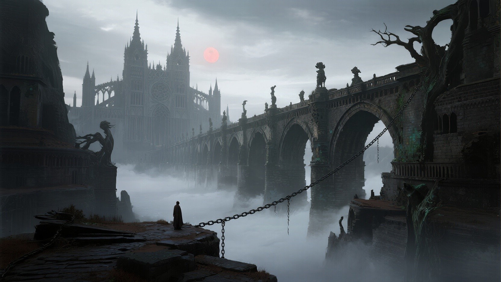 Bridge Abyss Free Perilous Bridge Abyss Image - Gothic, Bridge, Mist | Download at ...
