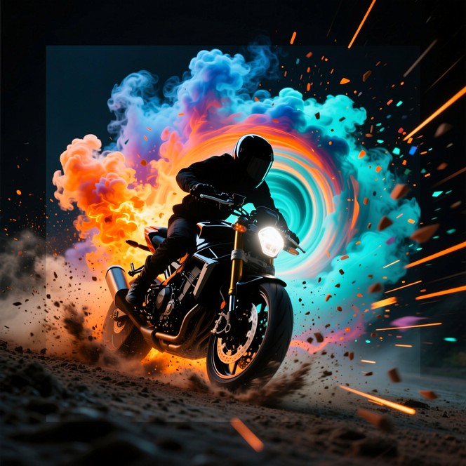 Dramatic Motorcyle Riding Free Storm Road Rider Image - Motorcycle, Lightning, Storm | Download ...