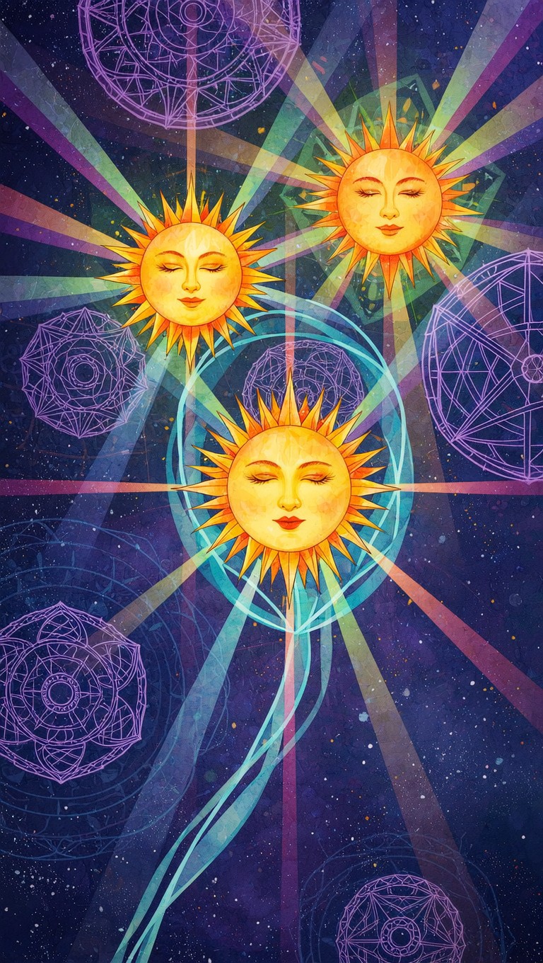 Free Celestial Suns Ascending Image - Suns, Celestial, Cosmic ...