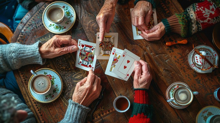 Free Cozy Card Game Image - Cards, Tea, Table | Download at StockCake