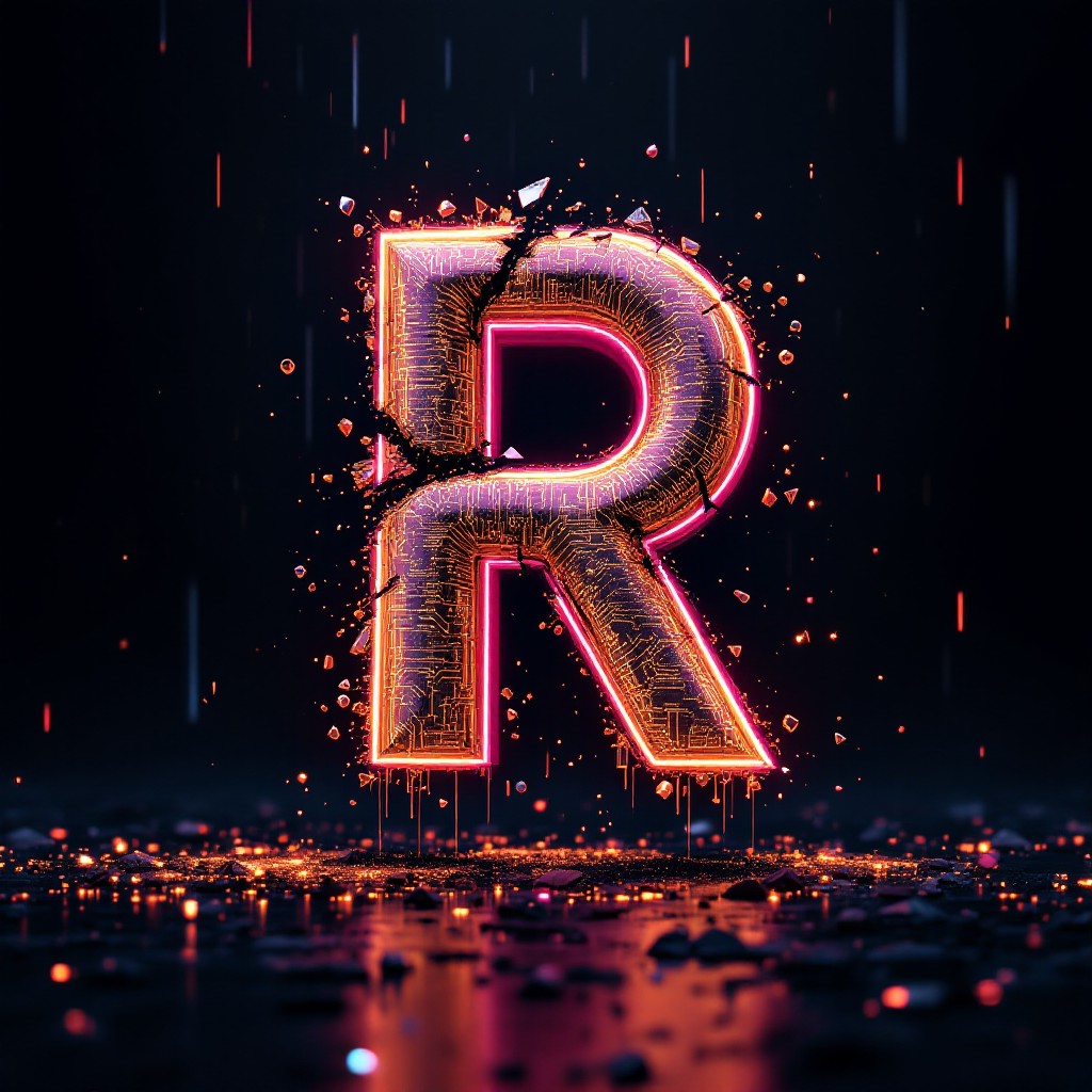 Free Neon R Glows Image - Cyberpunk, Neon, Typography | Download at ...
