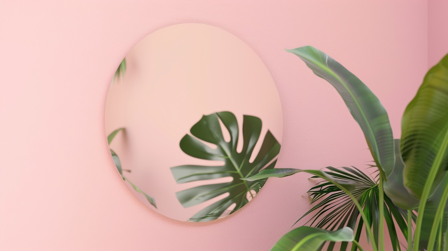 Free Tropical Mirror Reflection Image - Interior, Pink, Mirror ...