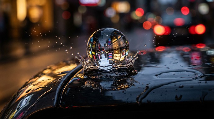 Perfect Inverted Raindrop Free Droplet Captures City Image - Water, Droplet, Rain | Download at ...