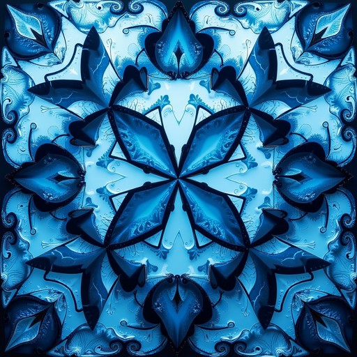 Free Cerulean Crystal Kaleidoscope Image - Cerulean, Crystalline ...