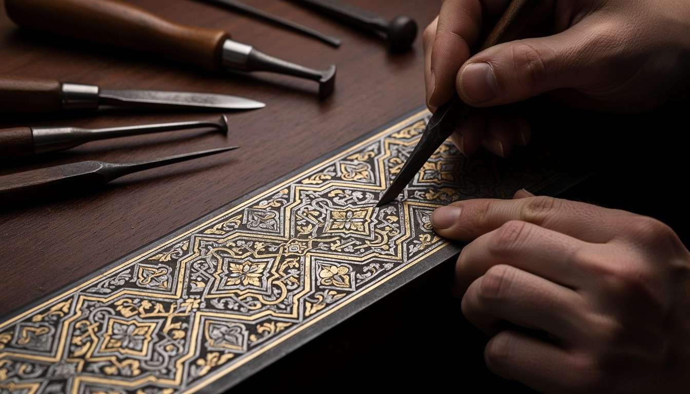 Free Gold Inlay Craftsmanship Photo - Damascening, Metalwork ...
