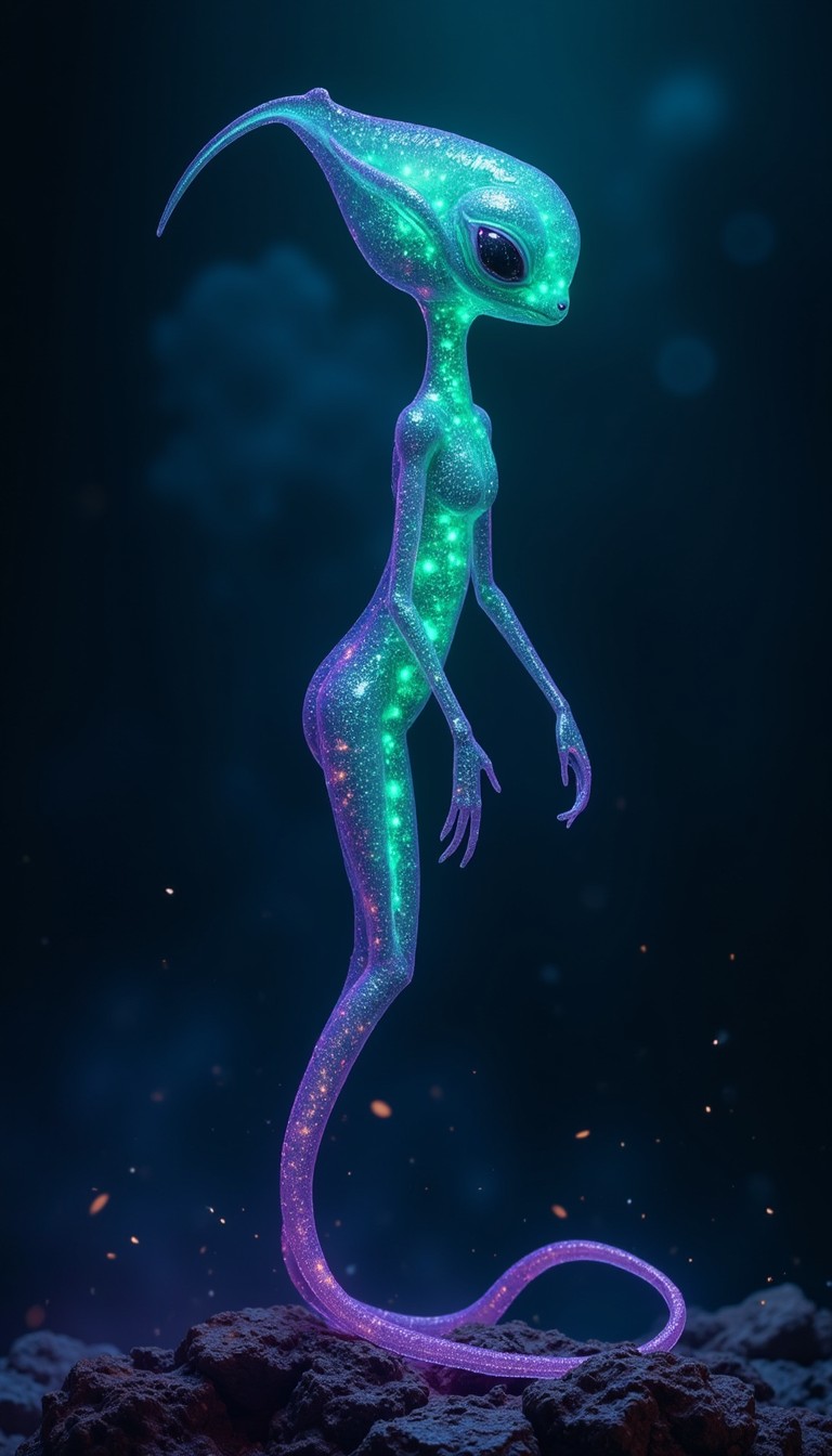 Minecraft Alien Entity Free Luminous Alien Entity Image - Alien, Bioluminescent, Teal ...