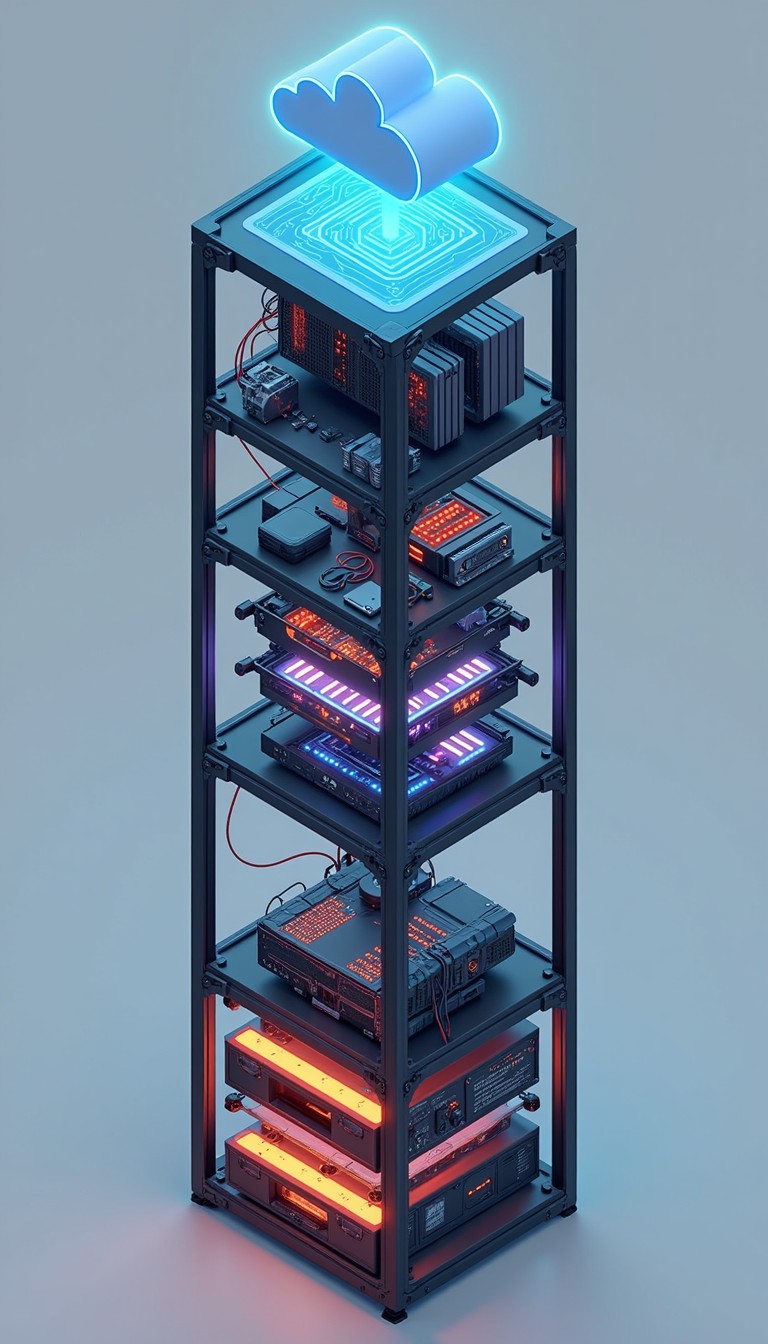 Technology Tower Stack Free Modular Tech Tower Image - Isometric, Tower, Technology | Download ...
