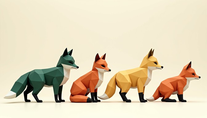 Free Geometric Fox Family Image - Foxes, Geometric, Lowpoly | Download ...