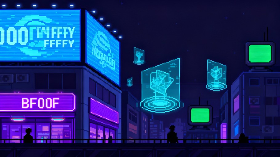 Free Neon Pixel Metropolis Image - Cyberpunk, Neon, Pixel | Download at ...