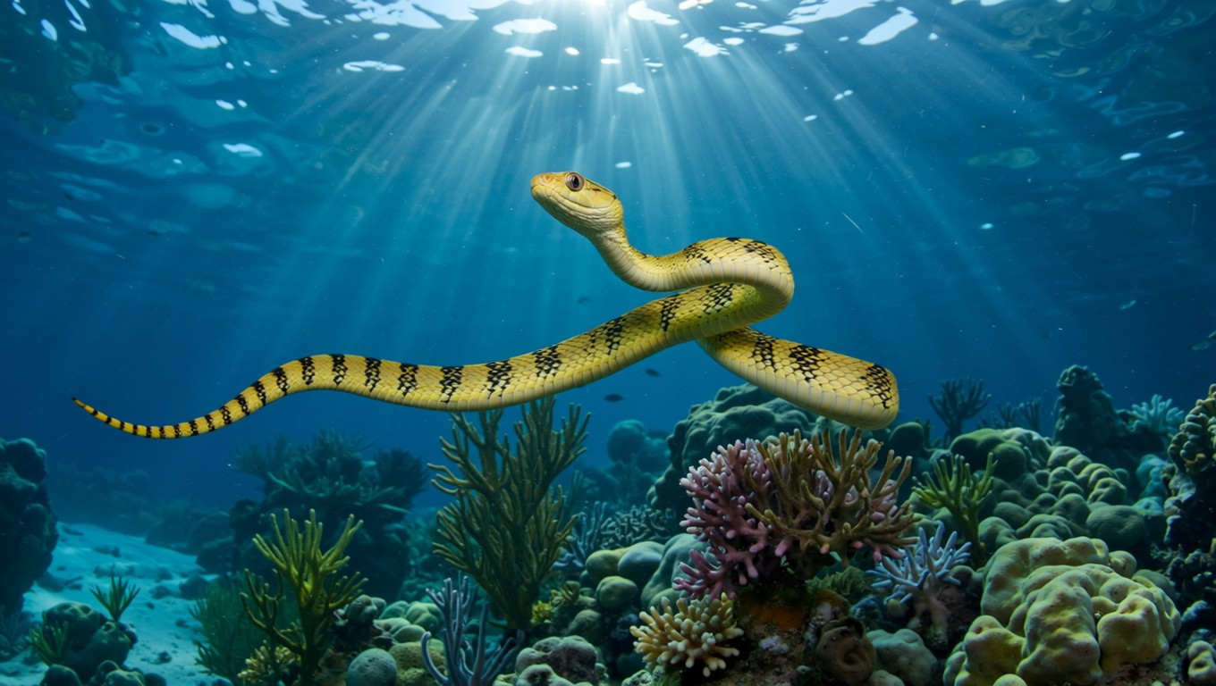 First Sea Snake Free Tropical Sea Snake Photo - Snake, Underwater, Ocean | Download at ...