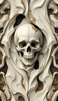 Free Ethereal Skull Pattern Image - Skull, Gothic, Symmetrical ...