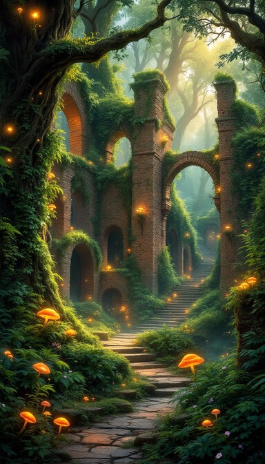 Free Enchanted Forest Ruins Image - Fantasy, Enchanted, Forest ...