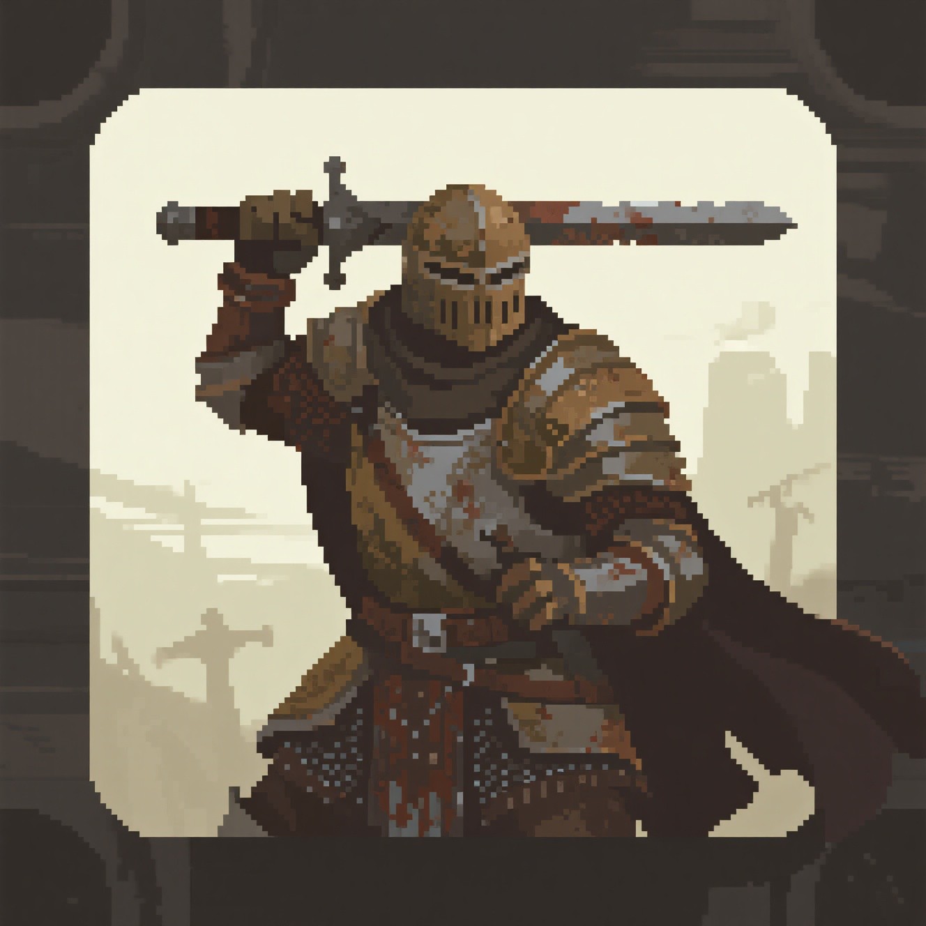 Free Pixelated Bronze Knight Image - Warrior, Knight, Pixel | Download ...