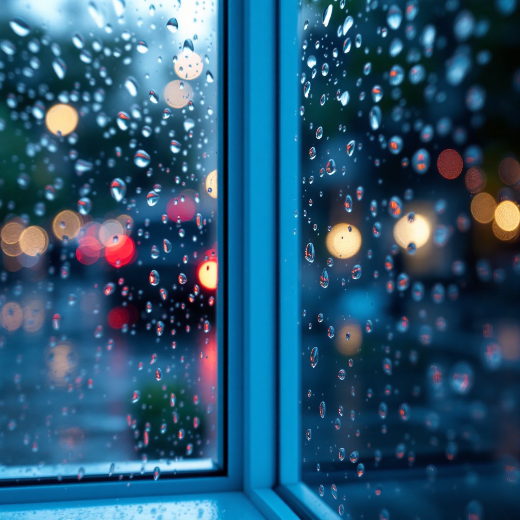 Window With Rain Free Rainy Window Lights Image - Rain, Window, Bokeh | Download at ...